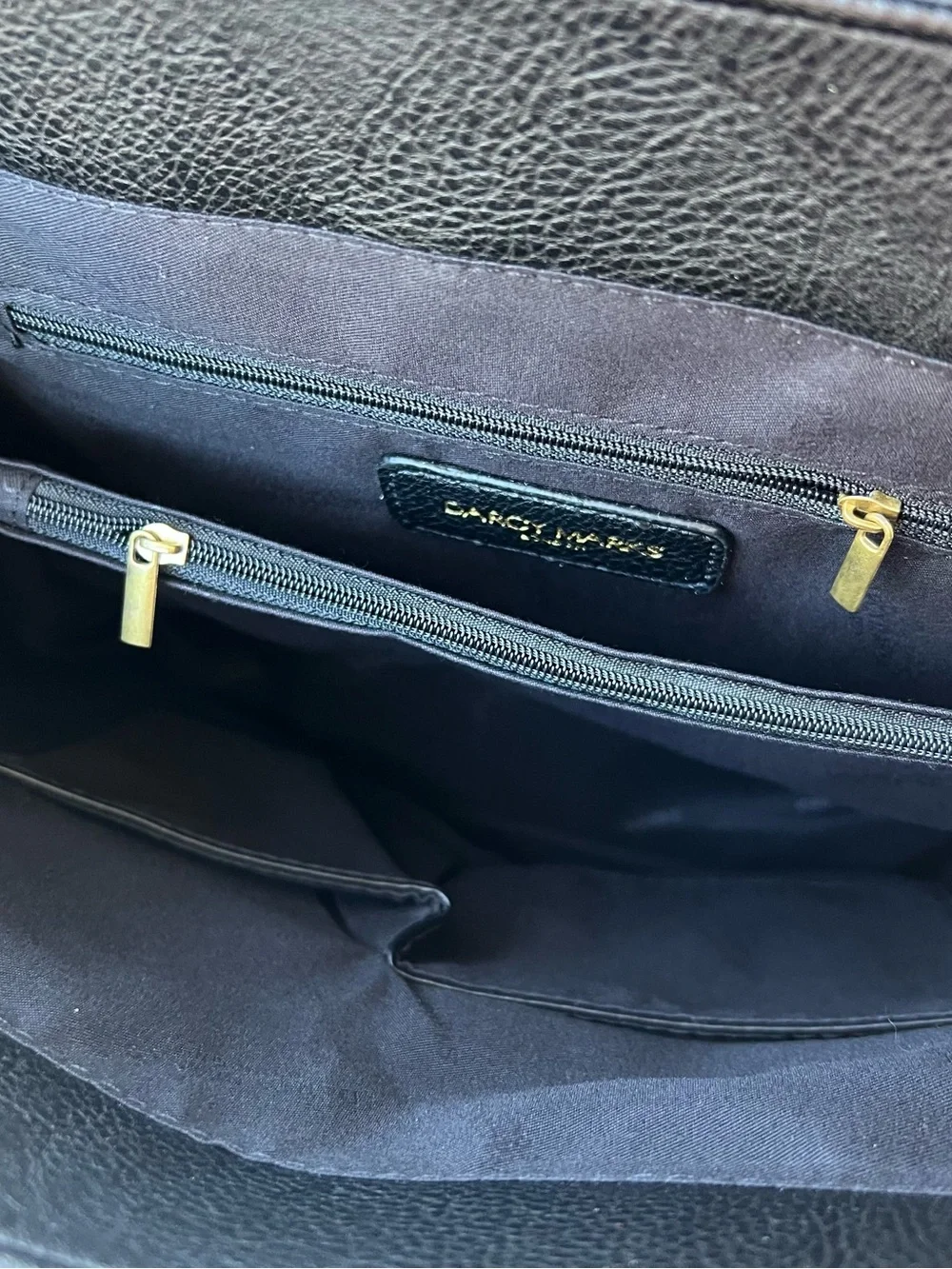 Darcy Marks London Black Embossed Floral Backpack Bag